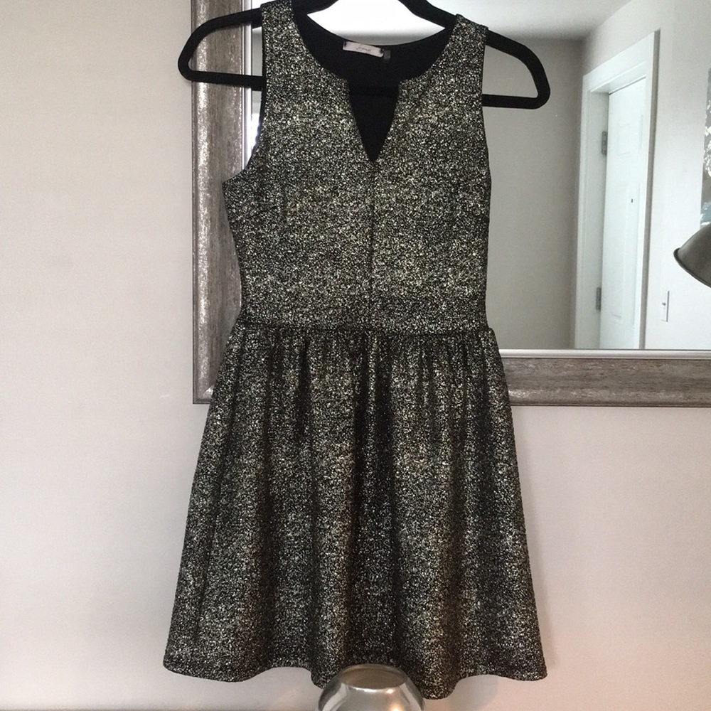 Holiday shimmer fit & flare dress